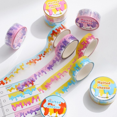 

HI378 Masking Tape Motif Melted Cheese Print Leopard Kreasi Jurnal