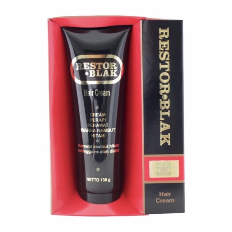 Restor black hair cream 130 gram ( pewarna rambut hitam )