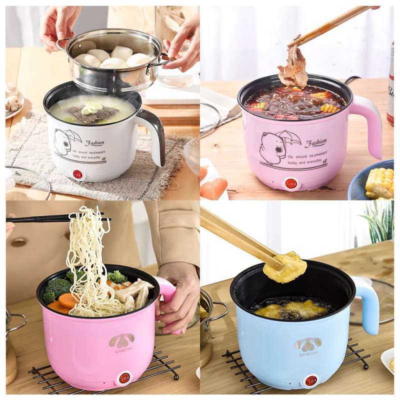 Panci Listrik / Pot Cooker Mini / Panci Listrik Free Kukusan Stainless / Panci Kukus