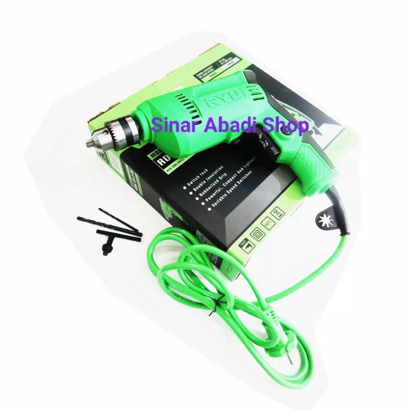 Mesin Bor RYU 10mm paket lengkap + bonus