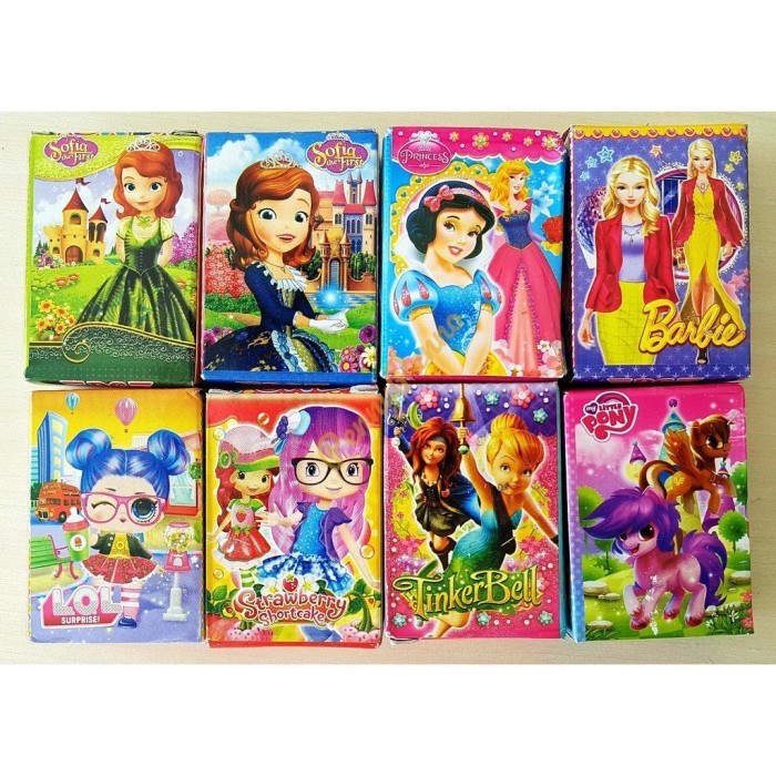 (TERJAMIN) Mainan Kartu Poker Mini Motif Karakter mainan kartu anak