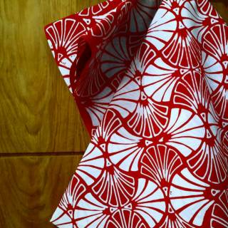  Kain  Batik  cap  katun garutan  merah Shopee Indonesia