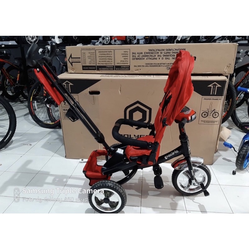 Sepeda Tiga Roda Tricycle Stroller Pacific LMX 809C Sepeda Anak Dorongan