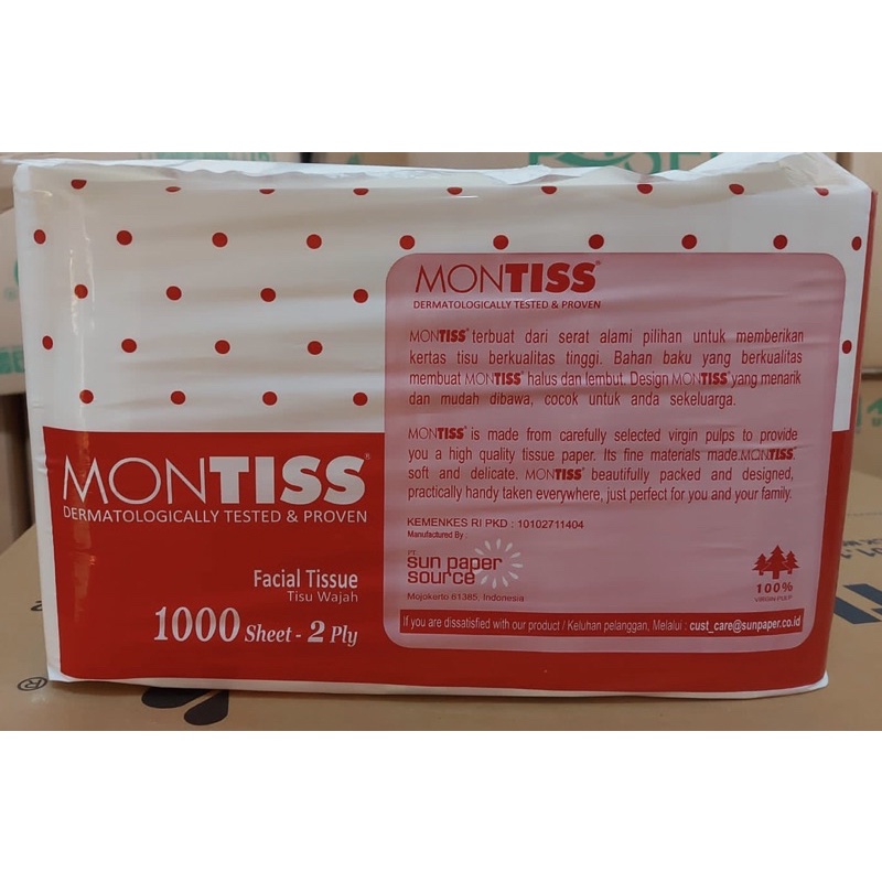 tisu tissue montiss kiloan / 1000 sheets 2ply