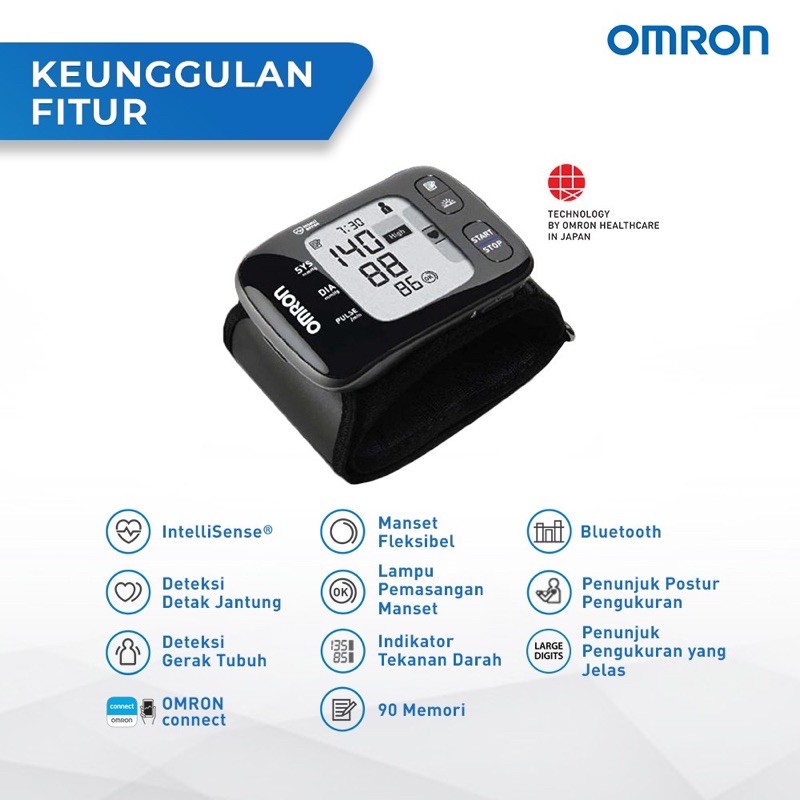 Tensi  Digital Omron HEM 6232T/Tensi Pergelangan Tangan Omron