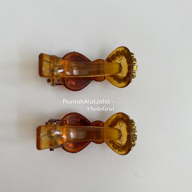 Jepit rambut / jedai Kecil Permata 3 cm Model 07A1 0H motif pita kecil, dijual Sepasang