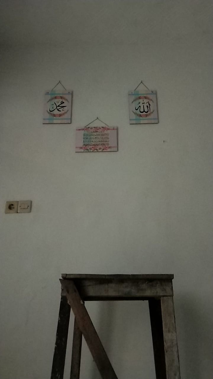 Hiasan Dinding Kaligrafi Shabby Chic Islami Lafaz Allah Muhammad Ayat Kursi Wall Decor Pajangan