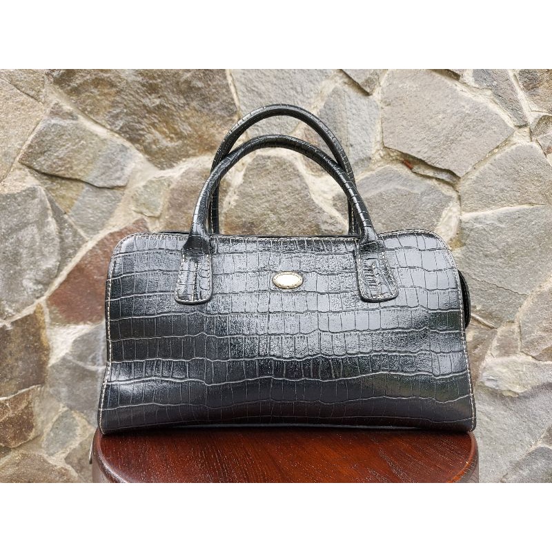 Tas Handbag Tas Tangan Emsio By Elizabeth Vintage Retro Warna Hitam