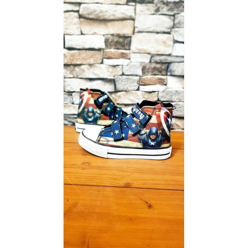SEPATU ANAK CONVERSE / SEPATU KID CONVERSE / SEPATU ANAK CONVERSE HIGH CAPTAIN AMERICA