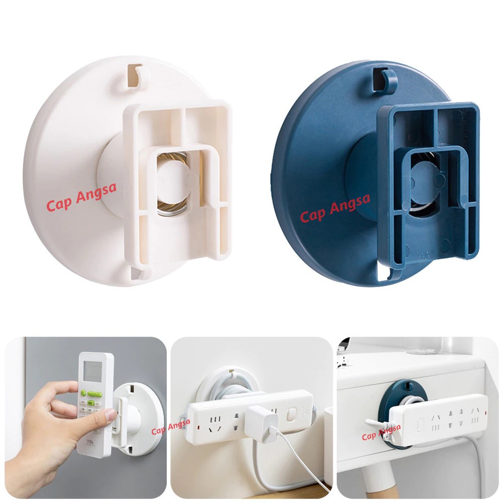 TEMPELAN HOLDER STOP KONTAK POWER PLUG WIFI HOLDER 360 ROTATION PUTAR ROTASI ALAT KAIT GANTUNGAN