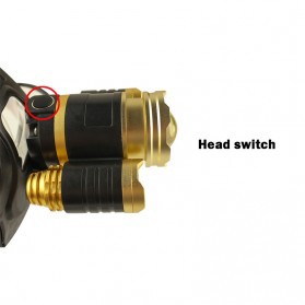 Senter Headlamp Cree XM-L 3T6 10000 Lumens - Golden