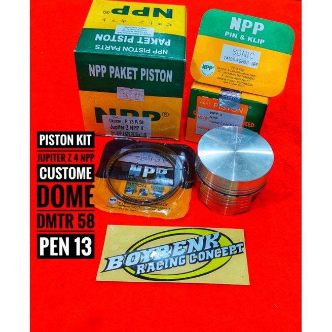 PISTON KIT SEHER KIT CUSTOME DOME JUPITER Z NPP 4 DMTR 57-57,5-58 PEN 13 - BOYRENK RACING