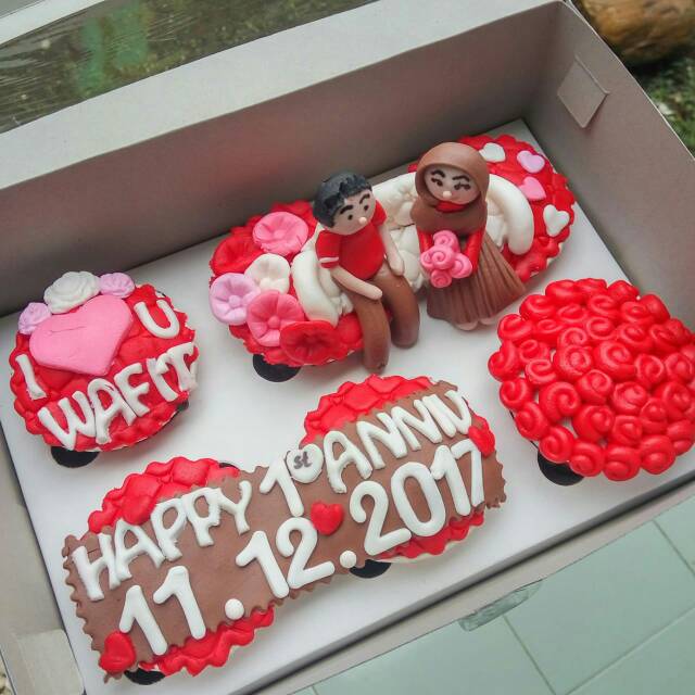 

Cupcake Custom - Cupcakes Anniversary isi 6 - TANGERANG