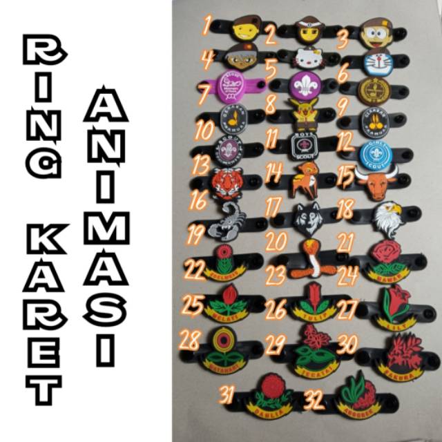 RING KACU KARET/RUBER PRAMUKA MURAH