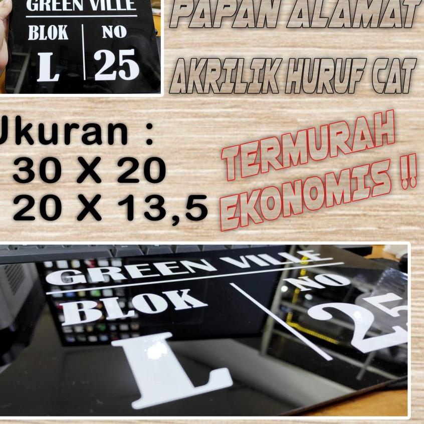 

NJCL Papan Acrylic Akrilik ALAMAT nomor rumah TERMURAH EKONOMIS HARGA PROMO!!! [qe -631]