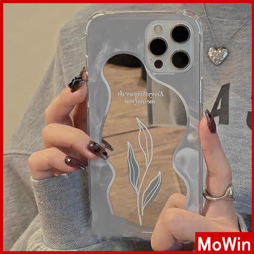 iPhone Case Acrylic HD Mirror Laser Airbag Shockproof Protection Camera Tulip Flowers Compatible For iPhone 11 iPhone 13 Pro Max iPhone 12 Pro Max iPhone 7 Plus iPhone xr xs max