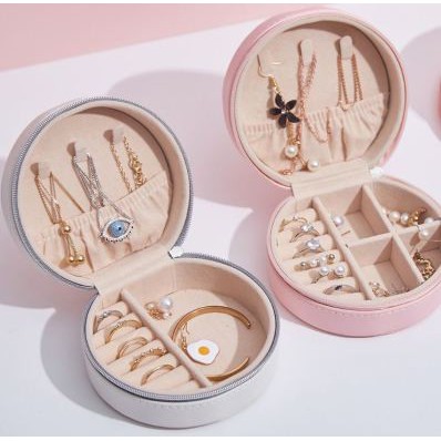 BULAT TEMPAT PERHIASAN Travel Jewelry Anting Kalung Cincin Box