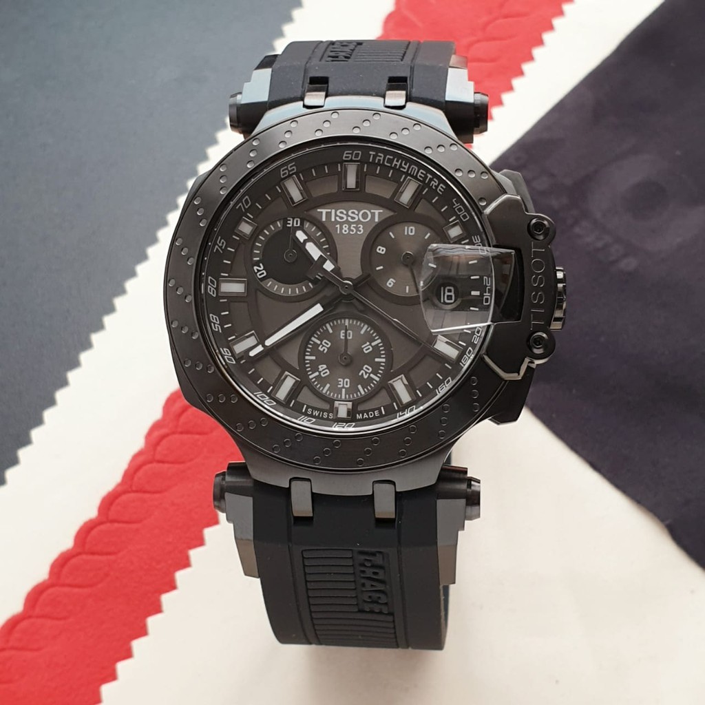 Jual Jam Tangan Pria Tissot T Race Chronograph T Fullblack Rubber Original