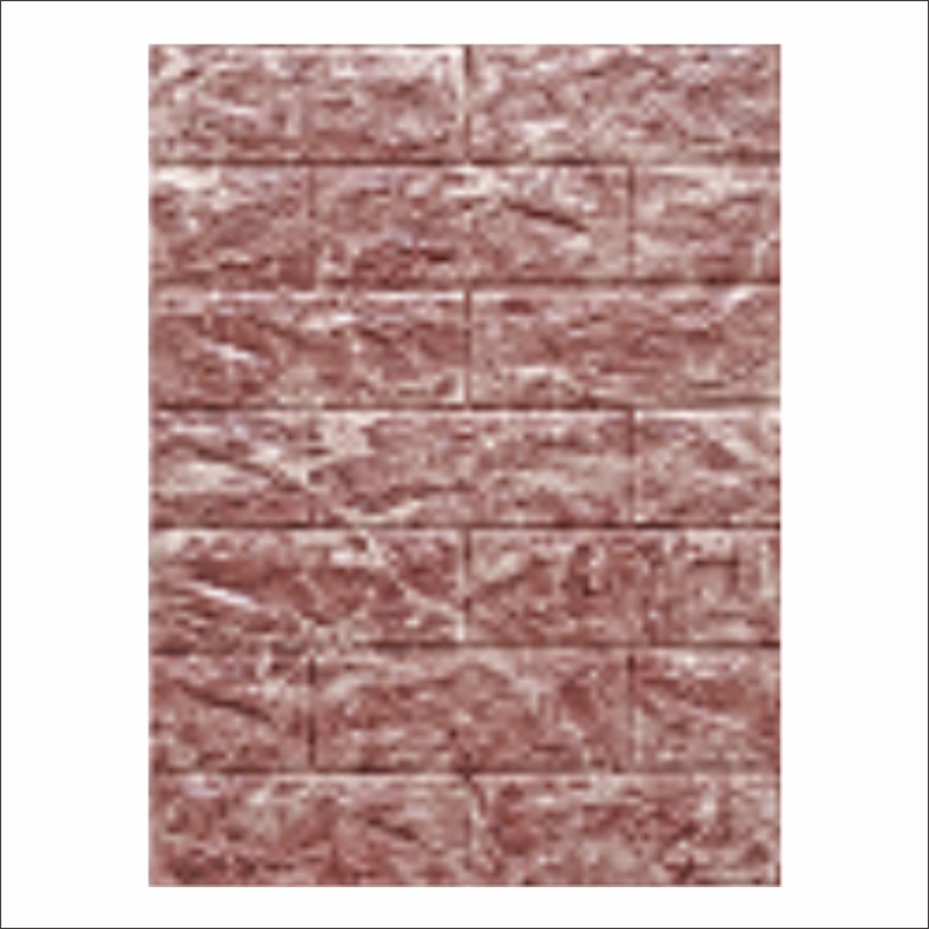 FAYES Wallpaper Dinding Foam 3D Kecil Motif Kayu & Bunga/ walpaper dinding Foam U96-BATUBATA GH08