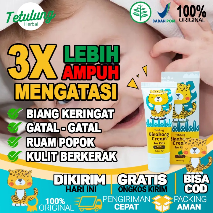 Jual Binahong Cream For Kids Obat Biang Keringat Bayi Obat Biang ...