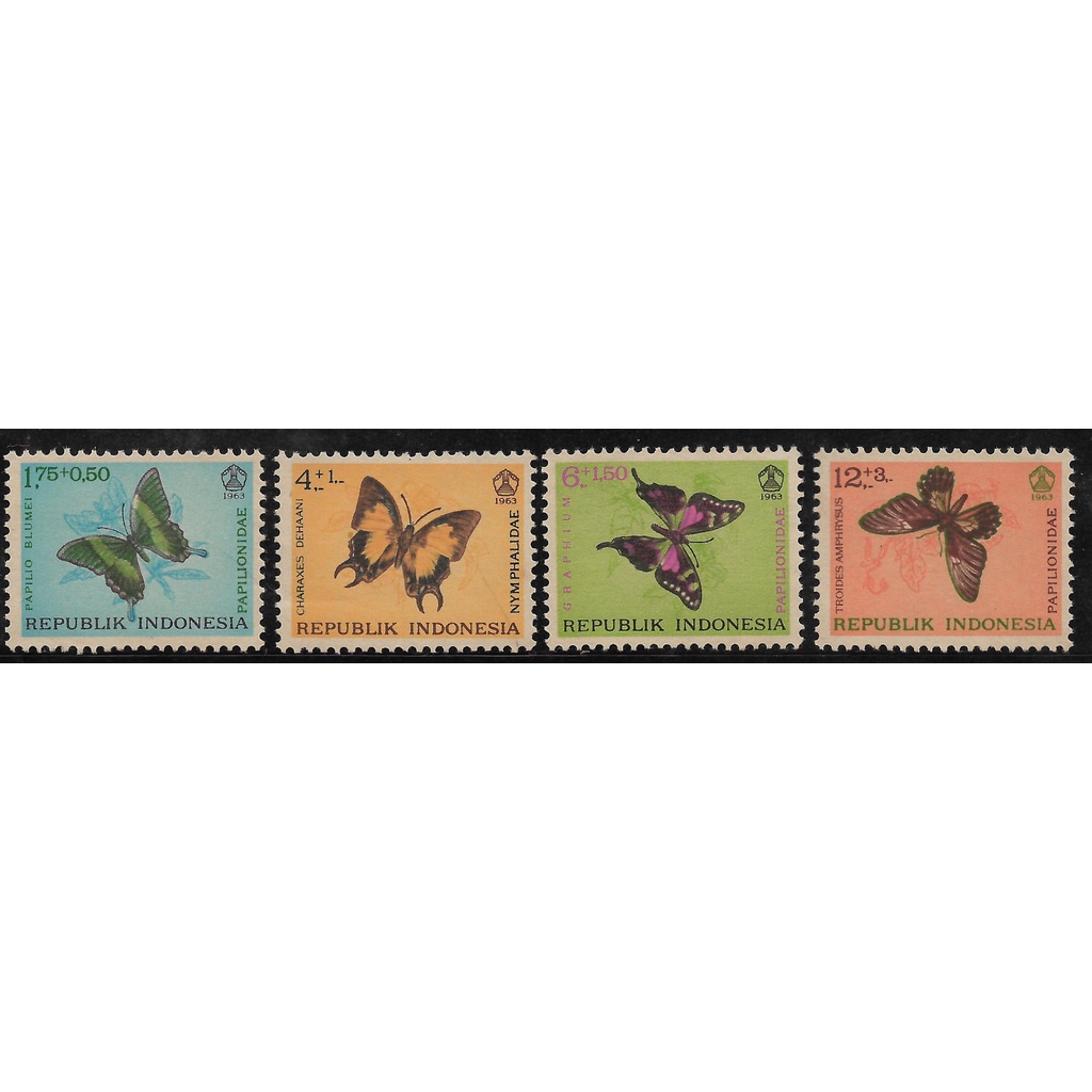 

Set Lengkap Prangko Indonesia Seri Kupu-Kupu 1963 Belum Dipakai