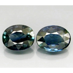 Matching Pair Oval 7x5.5 1.86tcw Natural Unheated Blue Sapphire YZ696