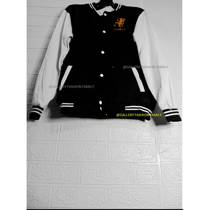 Jaket Varsity Baseball Original Full Bordir Pria dan Wanita - Jaket Bomber Varsity Original Premium Unisex/JAKET VARSTY ANIME ONE PIECE MONKEY D.LUFFY/Jaket Varsty Baseball Monkey D. Luffy Gear Fifth Gear 5 Sun God Nika/COD/Gratis Ongkir