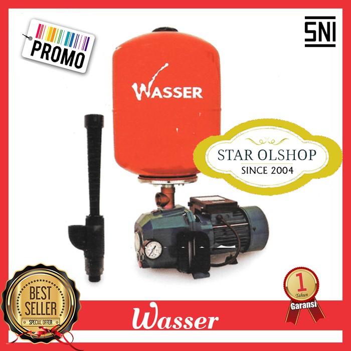 Mesin pompa Air Jetpump Wasser PC 280 EA Otomatis 250 Watt Komplit