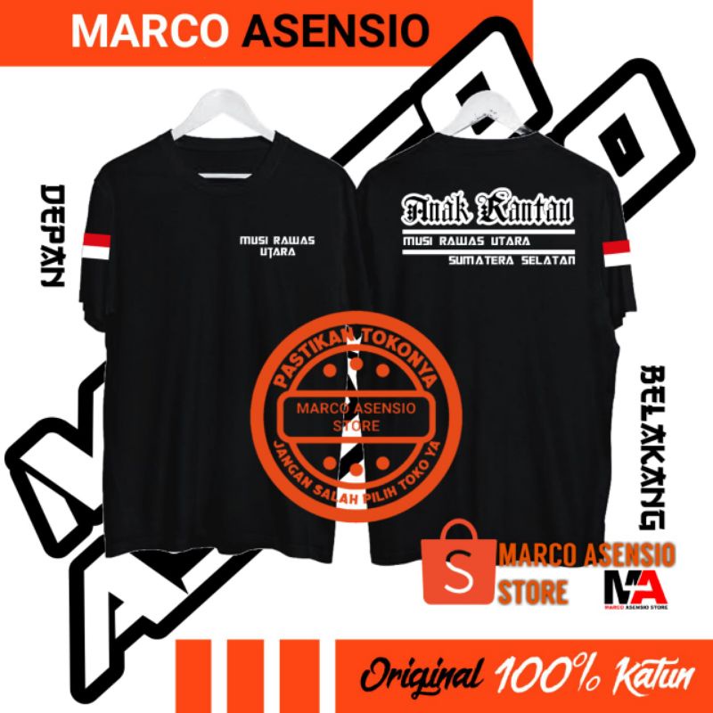 KAOS FASHION PRIA MAUPUN WANITA DESAIN TULISAN ANAK RANTAU MUSI RAWAS UTARA SUMATERA SELATAN // MA15