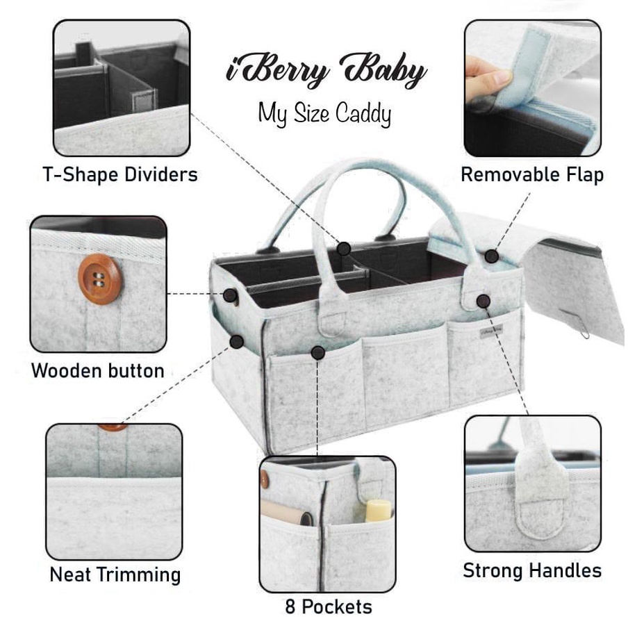 Iberry my size Caddy with removeable flap