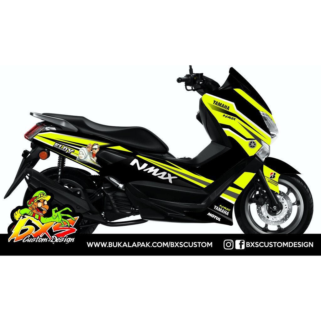 Kumpulan Gambar Modifikasi Striping Yamaha Nmax Warna Putih