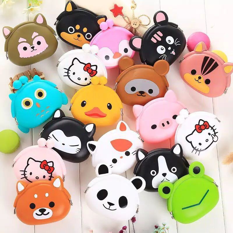 Medan Termurah Dompet mini karakter lucu jelly silicone coin import dompet koin