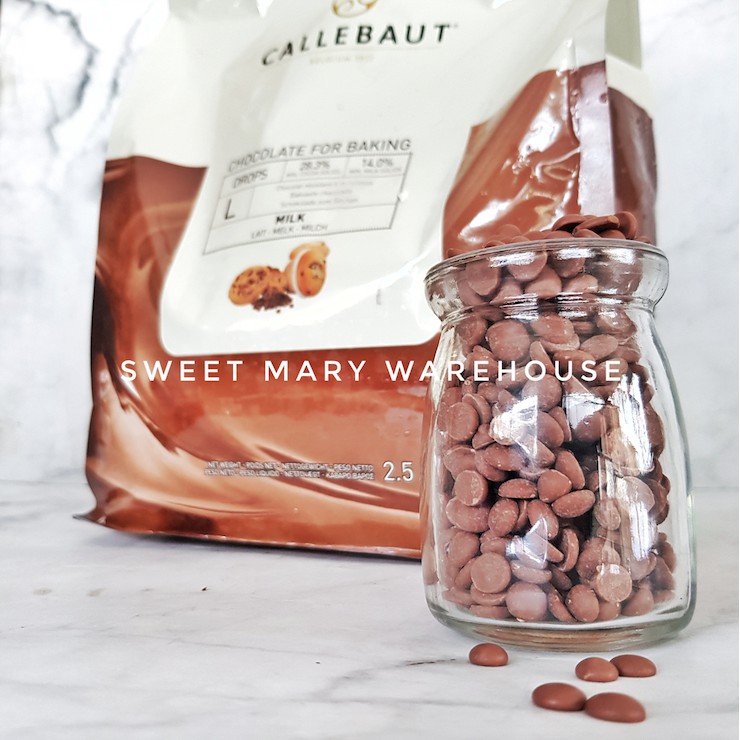 Callebaut Drops Chocolate Baking Chip Milk 28,3% 1kg Cokelat Chips