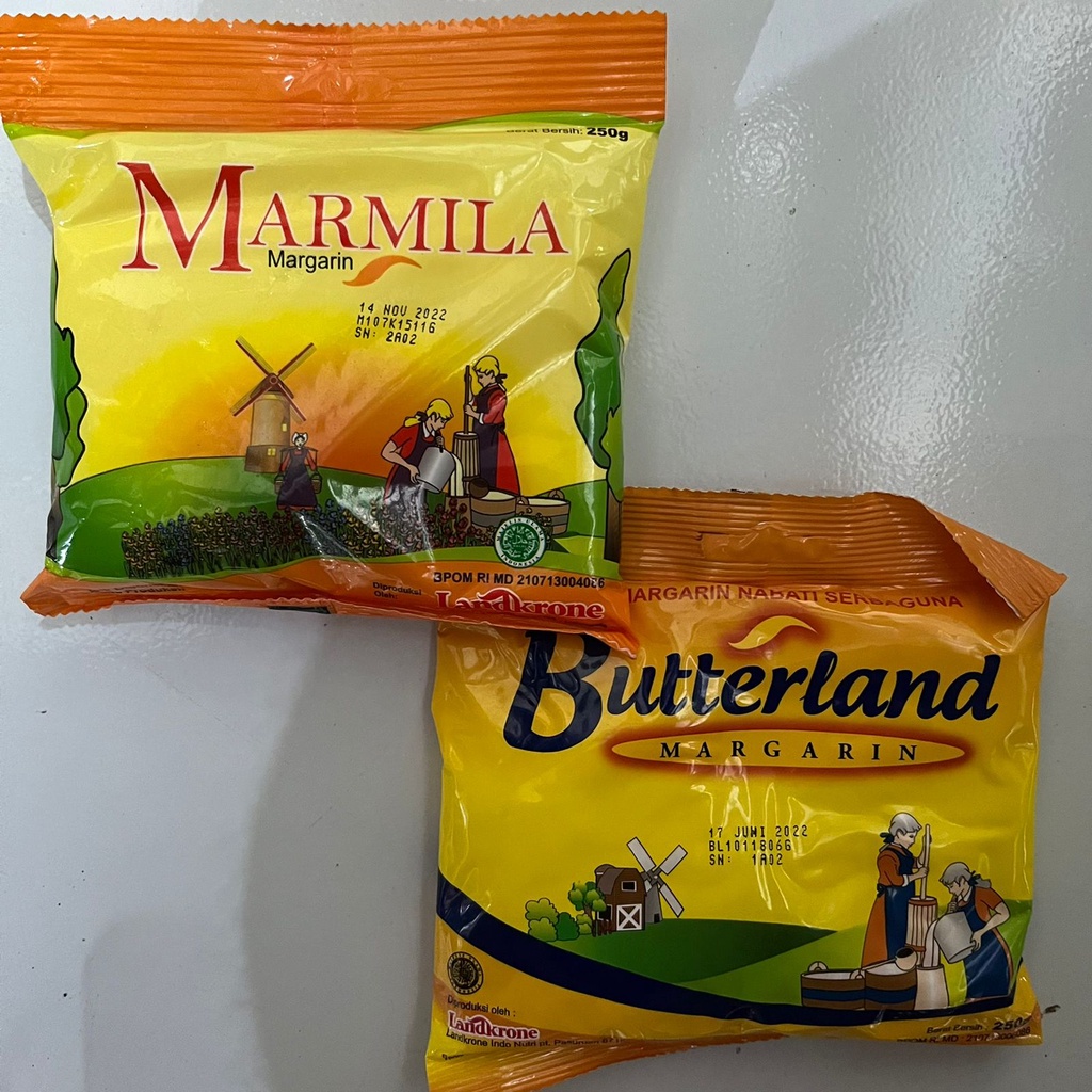 PROMO Margarin Butterland / MARMILA / ButterSub Milky / Premium Roombutter 250gr Rasa Susu Vanilla /