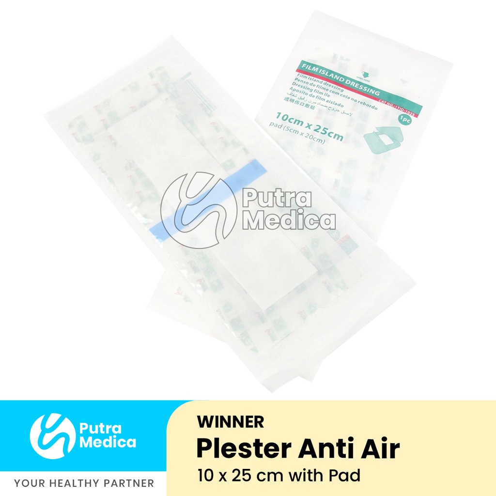 Winner Film Island Dressing [10x25cm] - 1 Pc / Plester Anti Air / Penutup Luka Pasca Operasi