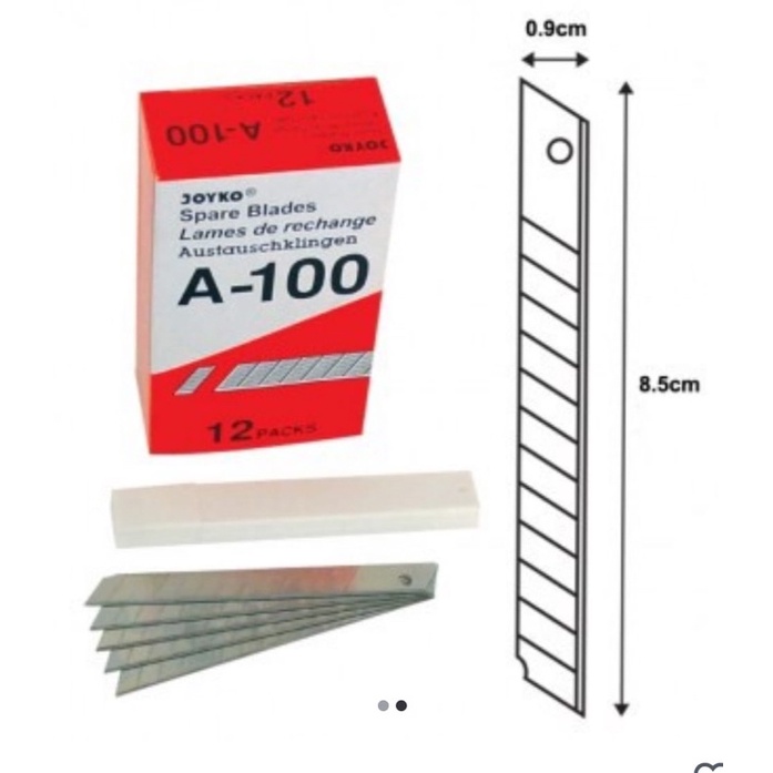 

ISI CUTTER KECIL / REFILL CUTTER A100 isi 5 pcs ORIGINAL