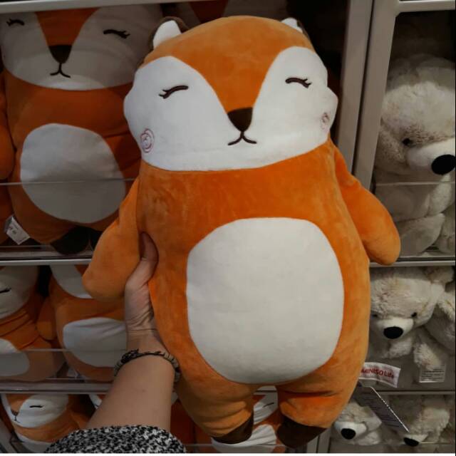 Boneka peluk miniso bentuk rubah, bulu lembut banget