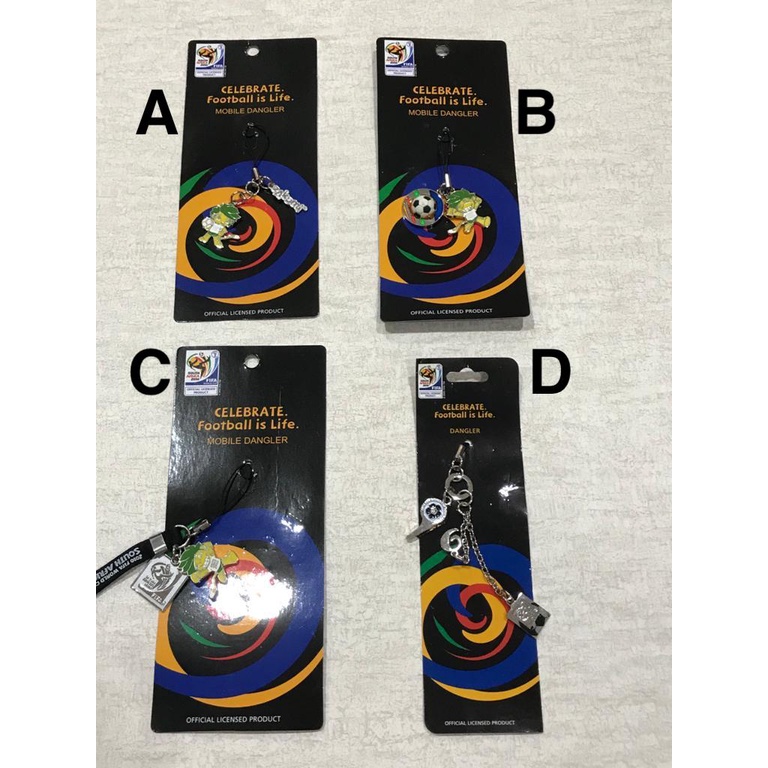 MOBILE DANGLER FIFA WORLD CUP 2010 ORIGINAL ASSORTED BAHAN BESI - B