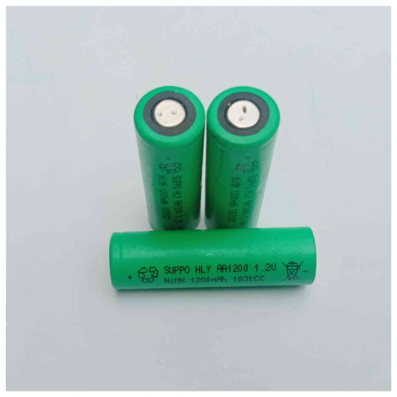 Baterai A2 AA 1200 mah Batre Kutup positif datar Flat Top