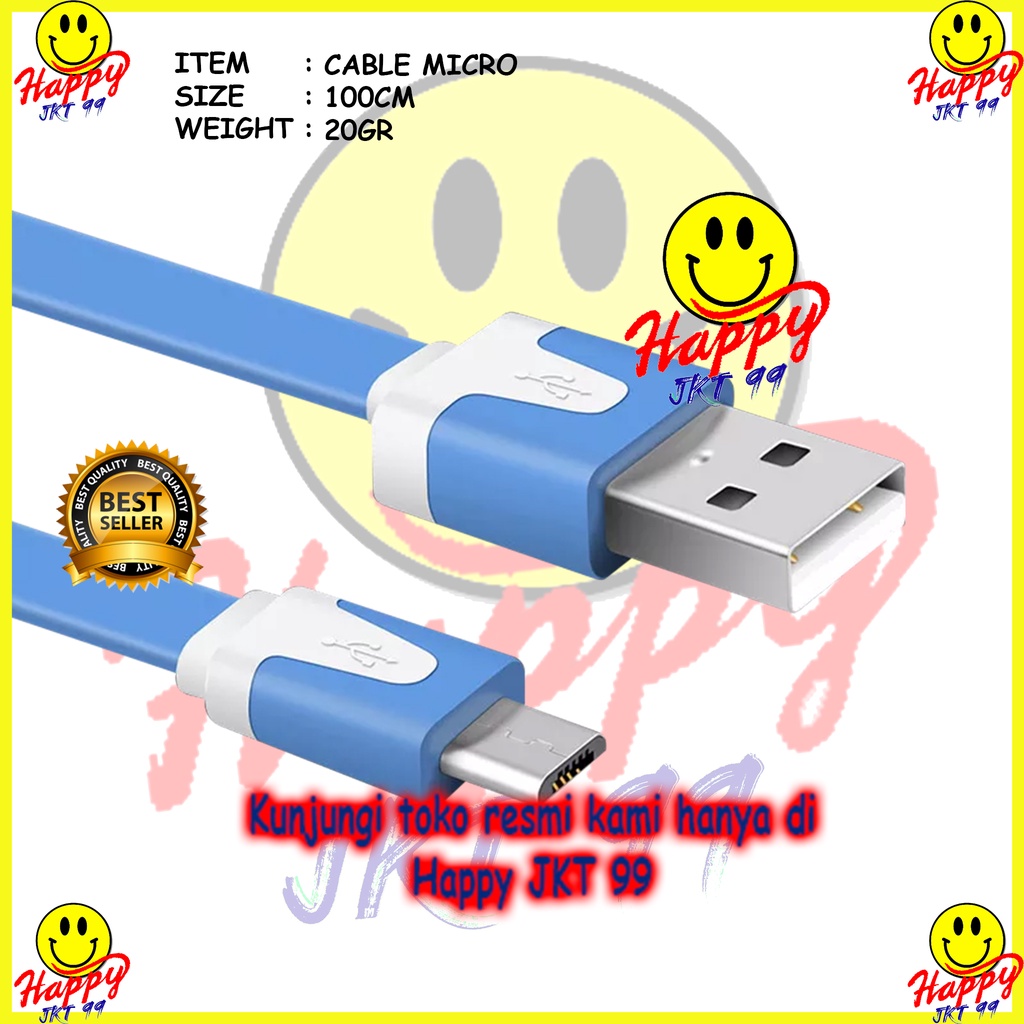 [ HAPPY JKT 99 ] KABEL DATA CHARGER MICRO USB