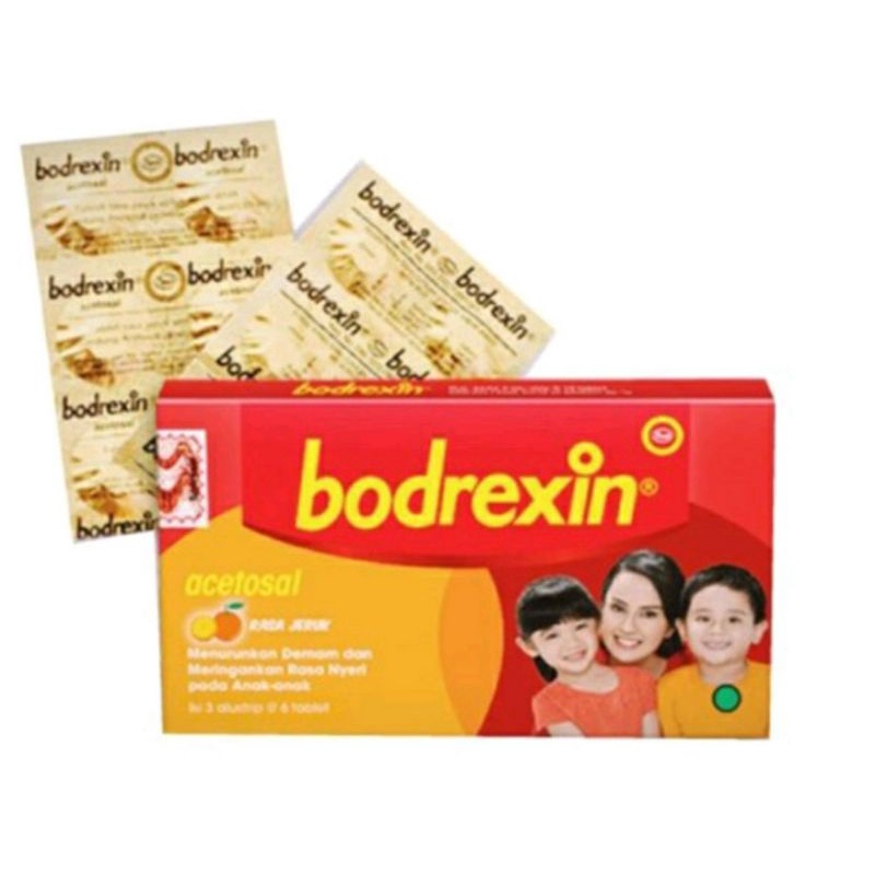 BODREXIN TABLET Isi 4 Strip x 4 Tablet Rasa Jeruk