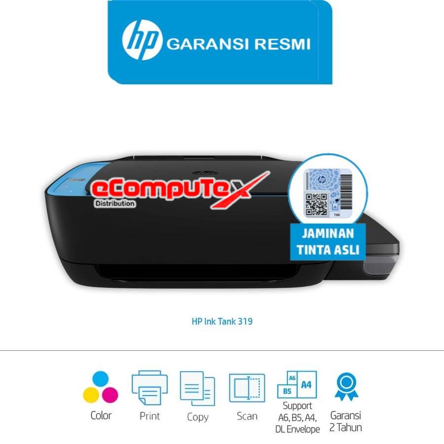 HP PRINTER INK TANK 319 - HP INK TANK 319 (GT53 BLACK) GARANSI RESMI