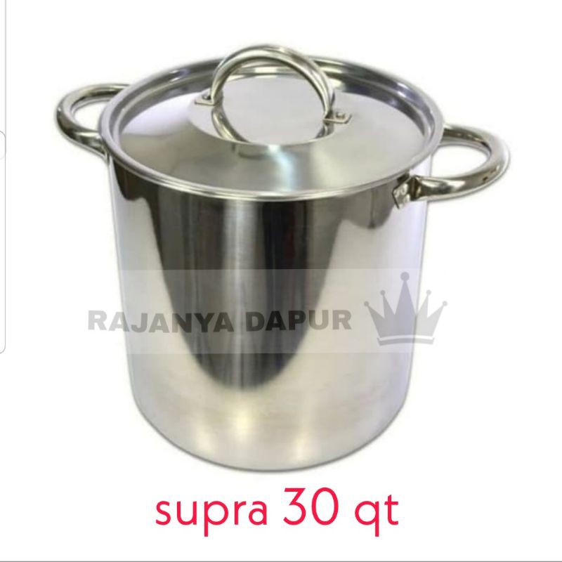 Panci stockpot supra stainless steel 30qt - panci stockpot supra stainless steel 30qt steamer - panc