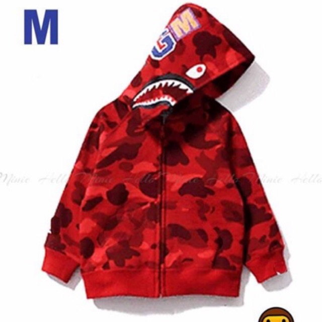 Jaket Bape Red size teen