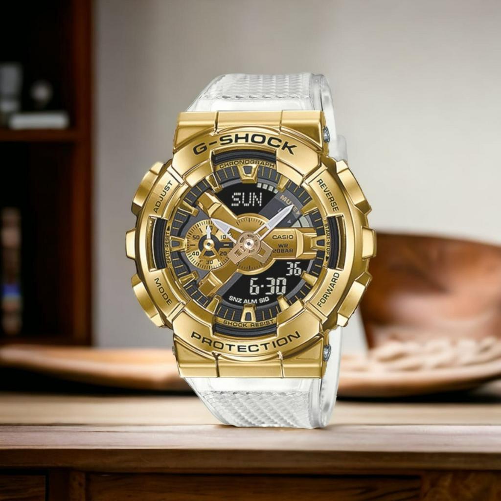 CASIO G-SHOCK GM-110 JAM TANGAN PRIA ANTI AIR GM110-1A ORIGINAL &amp; GARANSI 2TAHUN JAM COWOK TAHANAIR
