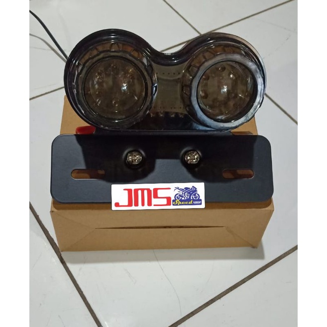 lampu stop led plus breket plat nomor universal rxk w175 mt15 klx crf wr155 tiger ninja r Megapro fu