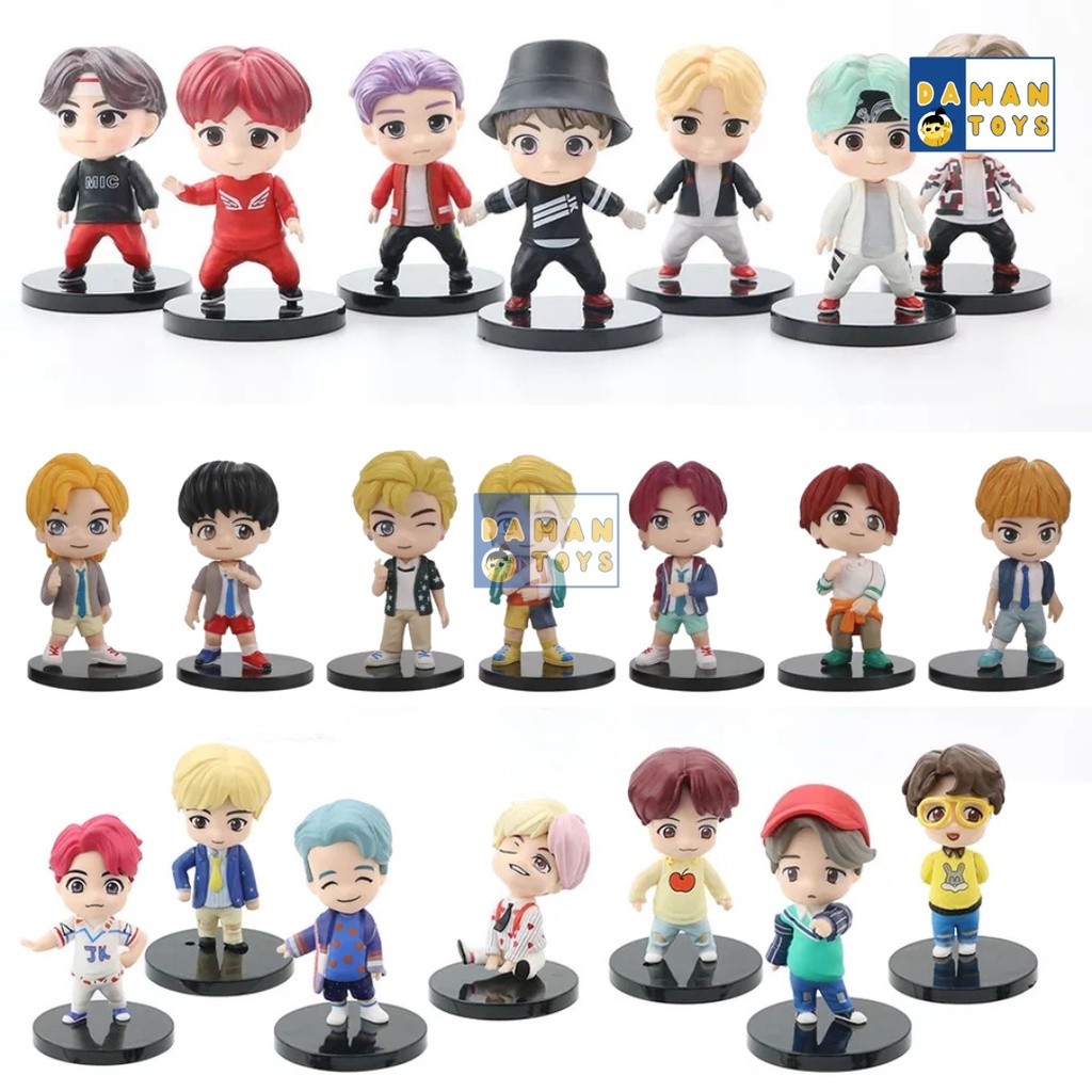 BTS TINY TAN / FIGURE BTS MINI FIGURE /BTS KPOP PAJANGAN MINIATUR HIASAN TOPPER