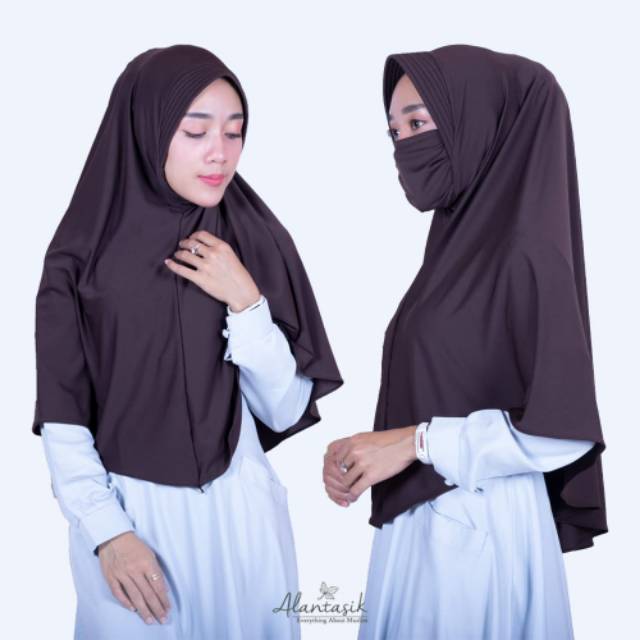 Jilbab SHEILA Pet Antem Anti Corona hijab safety mask jilbab instan niqob masker pet antem GR.8