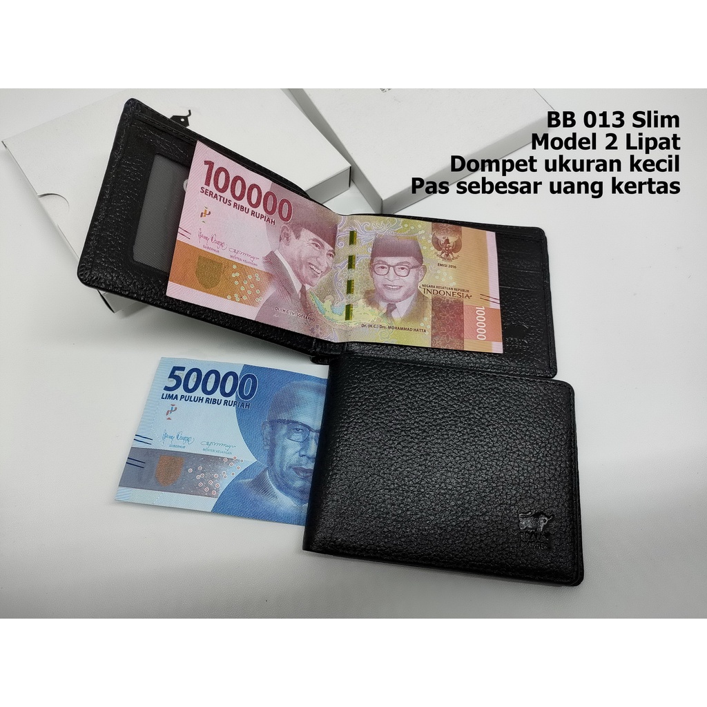 Dompet Mini Kecil Slim Pria BB 013 - Model Tidur - Kulit Import - Dompet Mini Kecil Slim