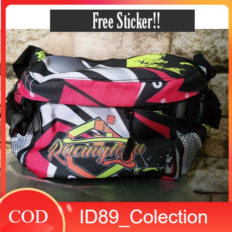 Waistbag Racing / Sling Bag Racing/ Tas Racing Hell